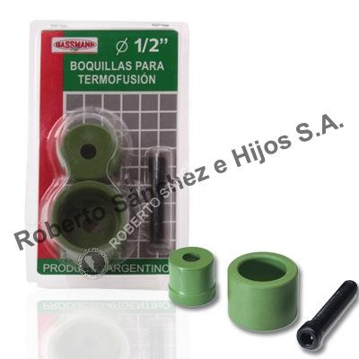 BOQUILLA PARA TERMOFUSORA DE 1/2" REVESTIDA CON TEFLON EN BLISTER FULL COLOR PARA COLGAR (VENTA X UNIDAD)