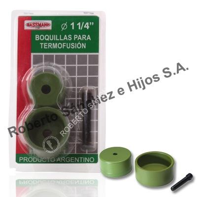 BOQUILLA PARA TERMOFUSORA DE 1 1/4" REVESTIDA CON TEFLON EN BLISTER FULL COLOR PARA COLGAR (VENTA X UNIDAD)