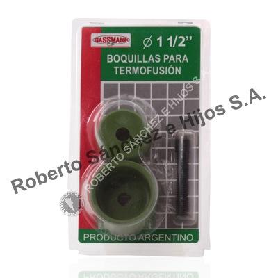 BOQUILLA PARA TERMOFUSORA DE 1 1/2" REVESTIDA CON TEFLON EN BLISTER FULL COLOR PARA COLGAR (VENTA X UNIDAD)