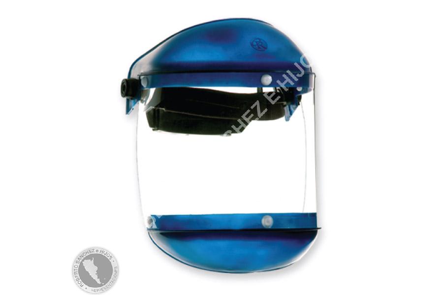 PROTECTOR FACIAL ACRILICO 40 X 20 CMS. TRANSPARENTE CON PROTECCION DE CUELLO 