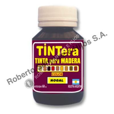 TINTA PARA MADERA "TINTERA" COLOR NOGAL X 60 CC. (CAJA X 12 U) 