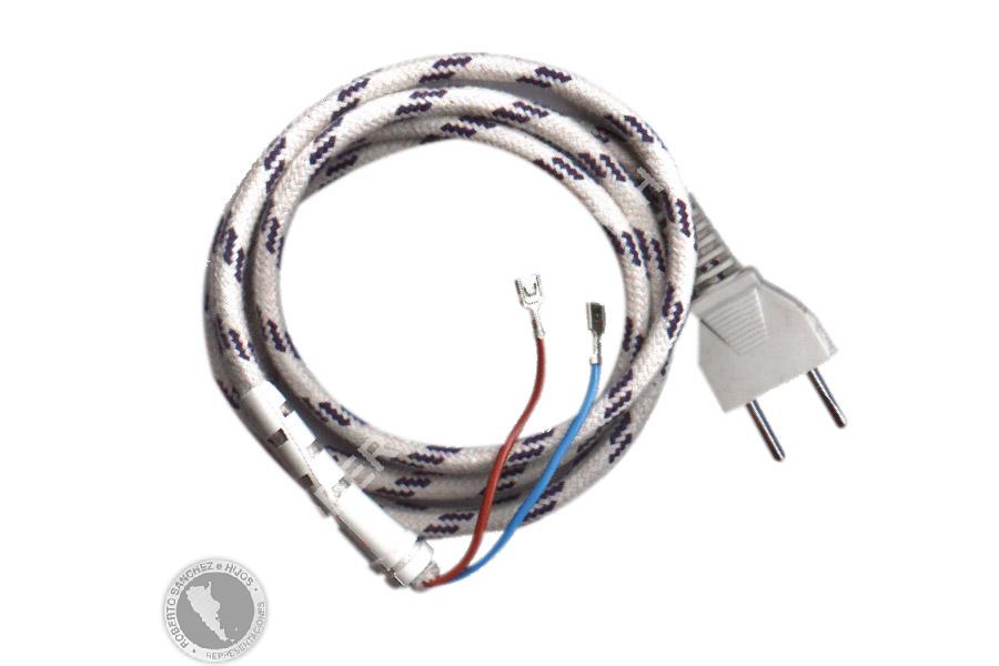 CABLE PLANCHA 2 X 0.50 MODELO 1070 TERMINAL OJAL (CAJA X 50 UNIDADES) 