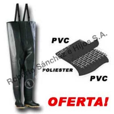 WADER CON BOTA PVC/POL/PVC IMPORTADO COLOR NEGRO TALLE 40/41 (OFERTA X 12 PARES)