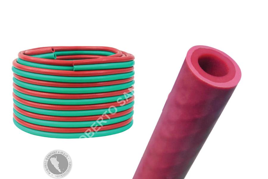 MANGUERA SOLDADURA 8 MM. COLOR ROJO ACETILENO / IGNIFUGA (ROLLOS X 50 MTS) (PRECIO X METRO)