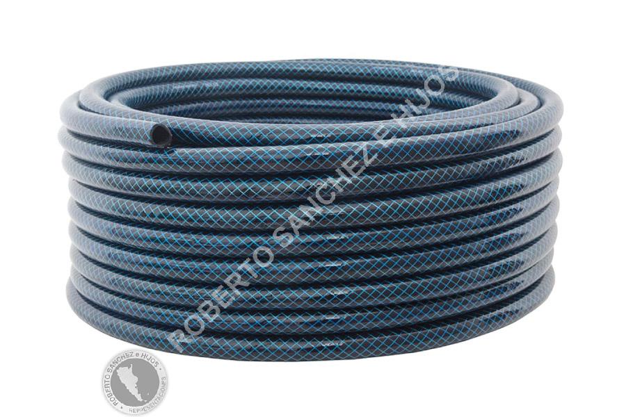 MANGUERA RIEGO PRESION 3/4" (X 15 MTS) - (MARCA SOLYON) - REFUERZO TEXTIL, COLOR AZUL (PRECIO X METRO)