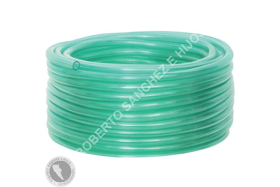 MANGUERA RIEGO CRISTAL REFORZADA COLOR VERDE - (MARCA SOLYON) - 3/4" X 15 MTS (PRECIO X METRO)