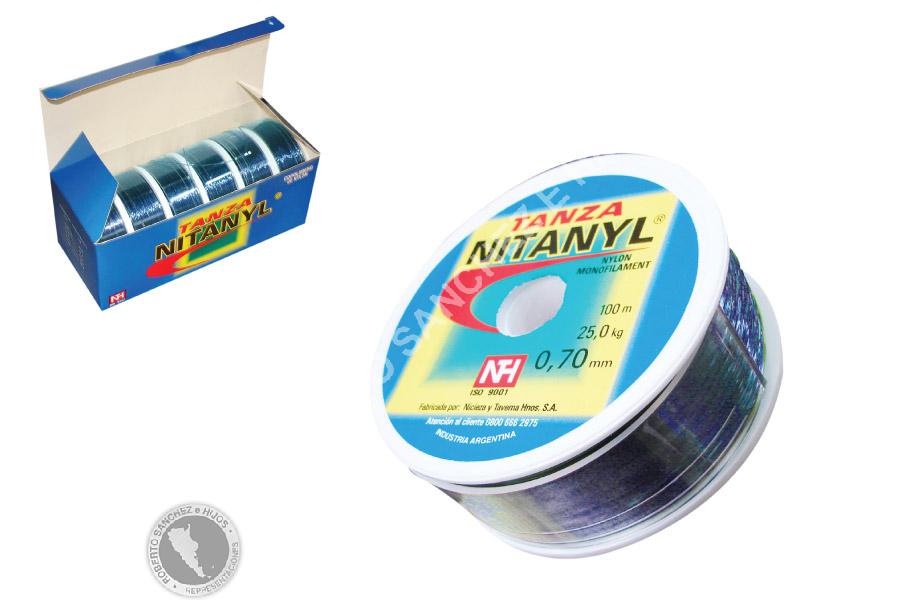 TANZA P/PESCA "NITANYL" 0,60 MM. X 100 M COLOR AZUL (CAJA X 6) (72 UNIDADES) 