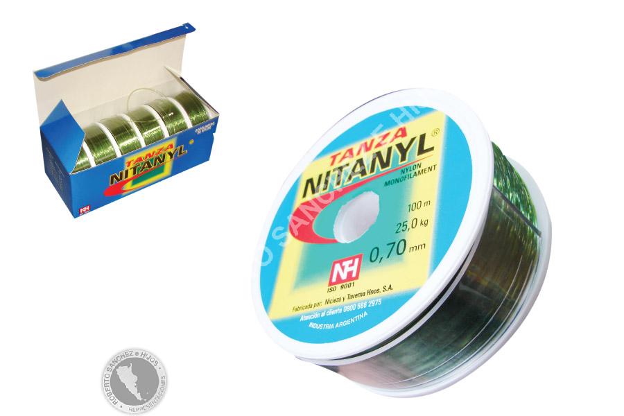 TANZA P/PESCA "NITANYL" 0,60 MM. X 100 M COLOR VERDE (CAJA X 6) (72 UNIDADES) 