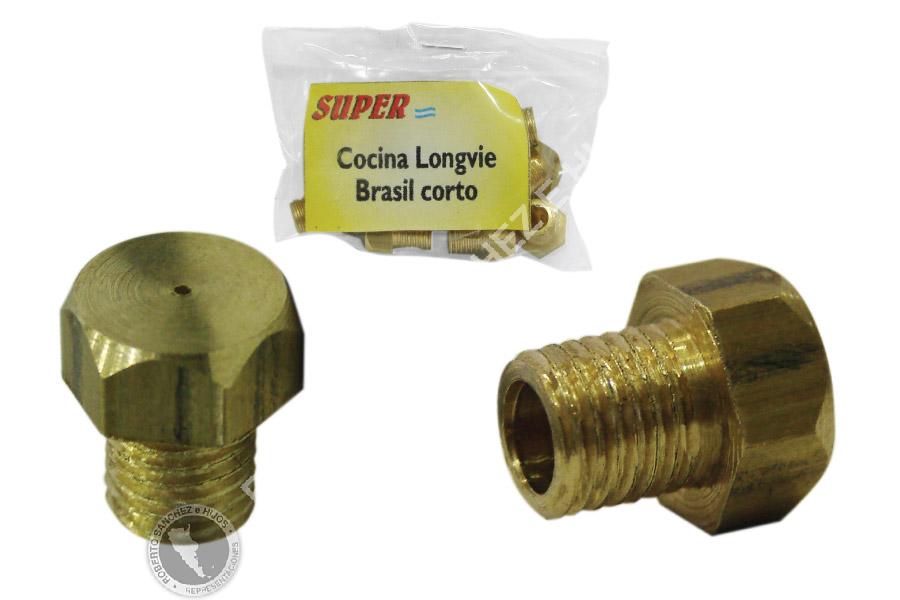 INYECTOR PARA COCINA LONGVIE BRASIL CORTO (BOLSA X 10 UNIDADES) (PRECIO X UNIDAD)