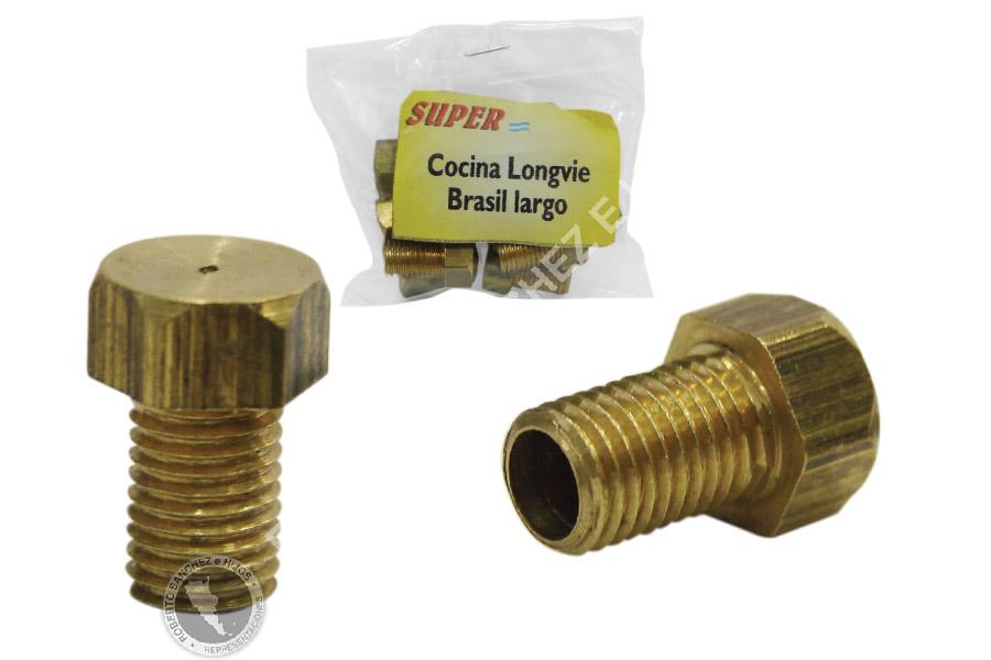 INYECTOR PARA COCINA LONGVIE BRASIL LARGO (BOLSA X 10 UNIDADES) (PRECIO X UNIDAD)