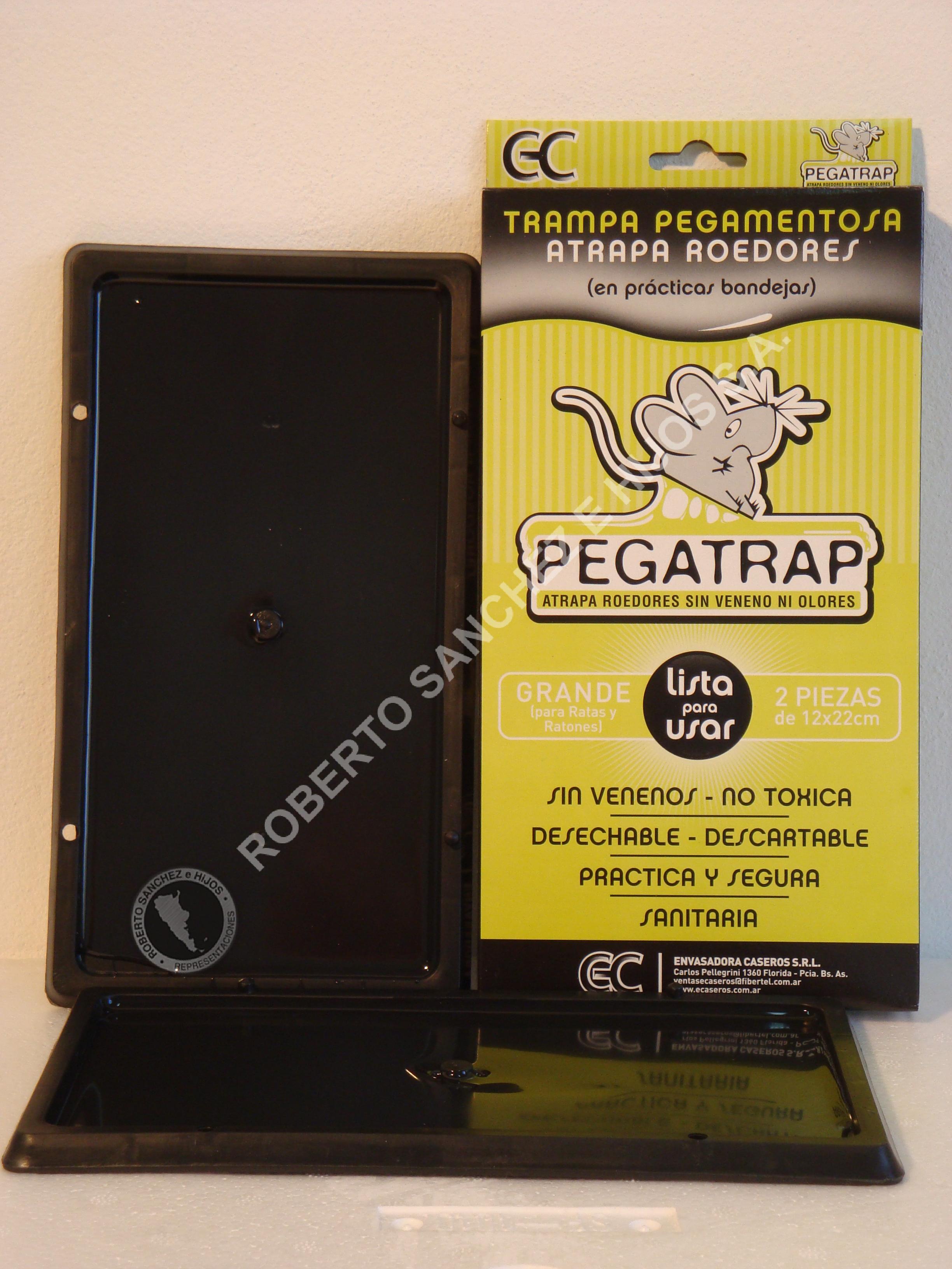 TRAMPA PEGAMENTOSA "PEGATRAP" PARA ROEDORES GRANDE 12 X 22 CM (ESTUCHE X 2 UND) (CAJA X  5 ESTUCHES)