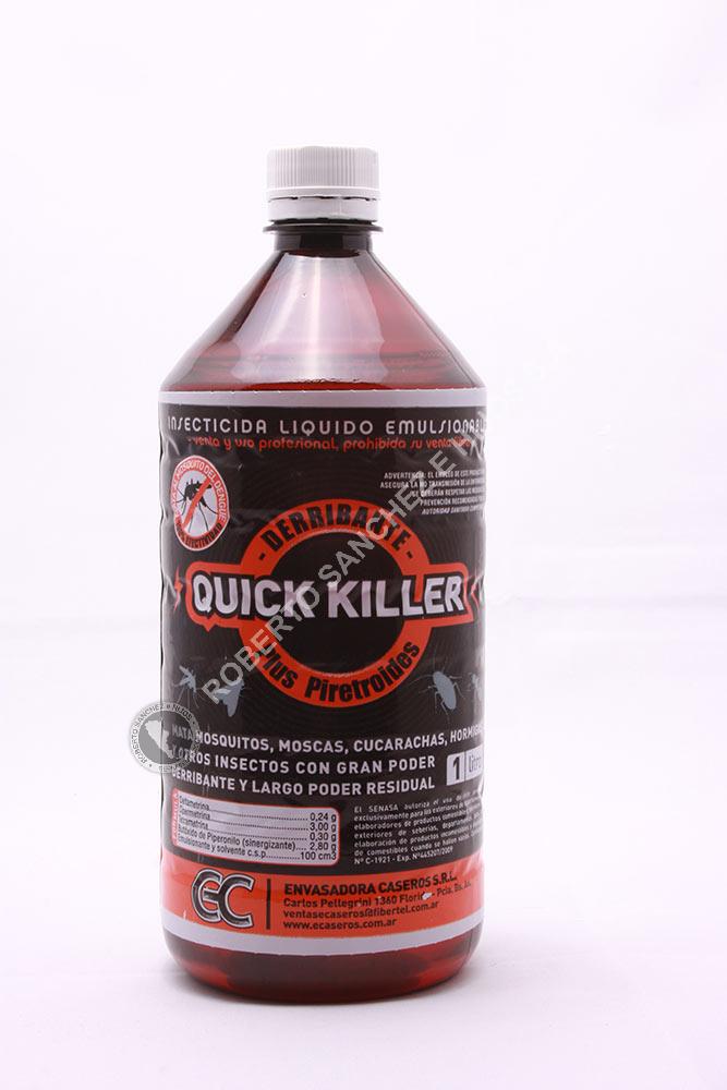 DERRIBANTE QUICK KILLER PLUS PIRETROIDES EN BOTELLA X 1 LITRO (CAJA X 6 UNID) 
