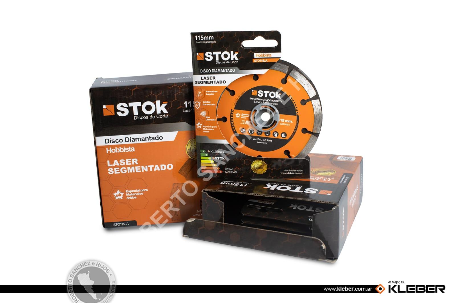 DISCO DIAMANTADO LASER 115 MM.STOK EJE DE 7/8" CON BUJE REDUCTOR A 5/8" (BULTO X 100 UNID)