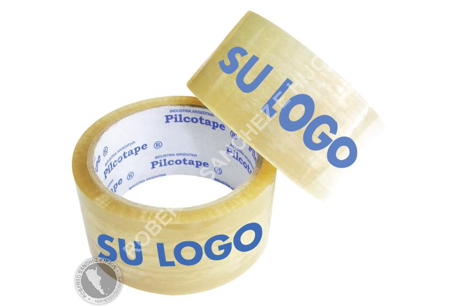 CINTA DE EMBALAJE 48 MM.X 50 MTS. IMPRESA CON FONDO TRANSPARENTE 1 COLOR (CAJA X 36 UNIDADES)