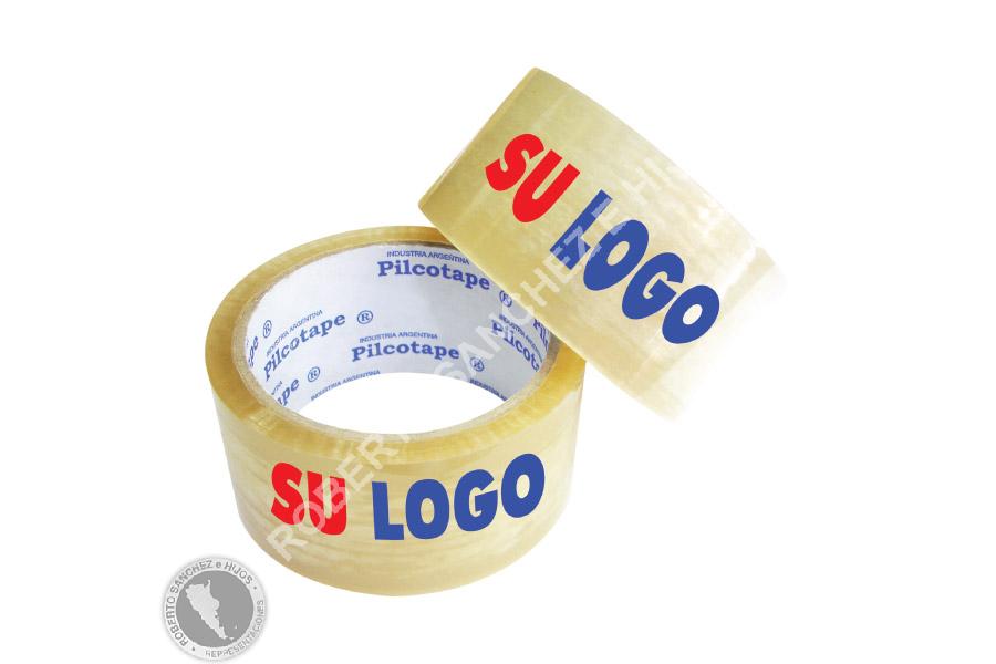 CINTA DE EMBALAJE 48 MM.X 50 MTS. IMPRESA CON FONDO TRANSPARENTE 2 COLOR (CAJA X 36 UNIDADES)