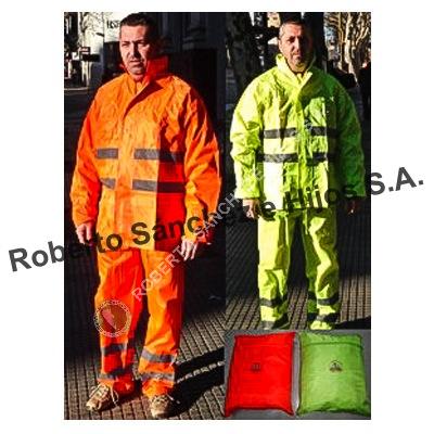 TRAJE DE LLUVIA "GOLD" ALTA VISIBILIDAD PAN/CIN -PVC/POL/PVC COLOR AMARILLO FLUO TALLE "XXL" (CAJA X 20 UNIDADES)