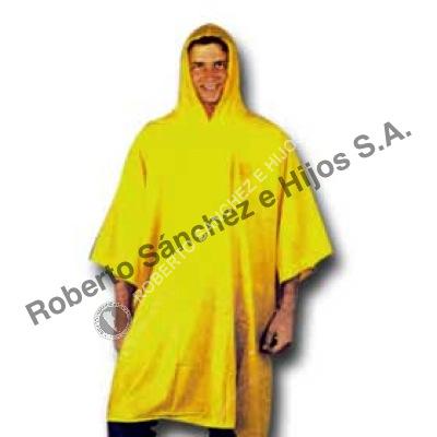 PONCHO PVC EMERGENCIA CON CAPUCHA COLOR AMARILLO (CAJA X 50 UND) 