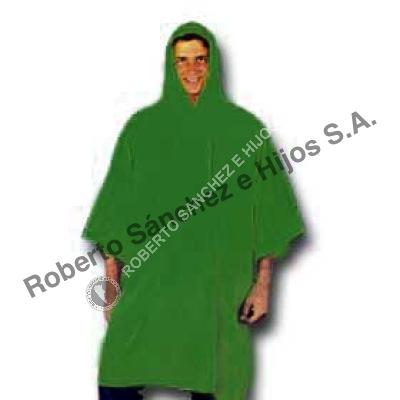 PONCHO PVC EMERGENCIA CON CAPUCHA COLOR VERDE (CAJA X 50 UND) 