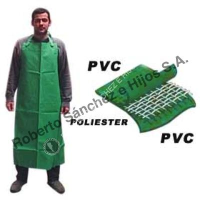 DELANTAL PVC/POL/PVC MEDIDA 0,75 X 1,20 COLOR VERDE (CAJA X 20 UNIDADES) 