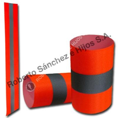 CINTA REFLECTIVA 50 MM. X 50 MTS. BICOLOR NARANJA FLUO (CAJA X 5 UND) 