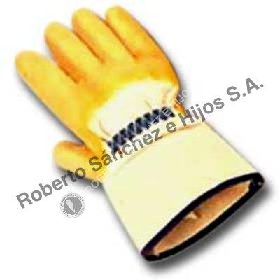 GUANTE MONDONGO PUÑO DE SEGURIDAD, BAÑO PESADO COMPLETO, EXTERIOR RUGOSO, COLOR AMARILLO, TALLE 10 (CAJA X 120 PARES)