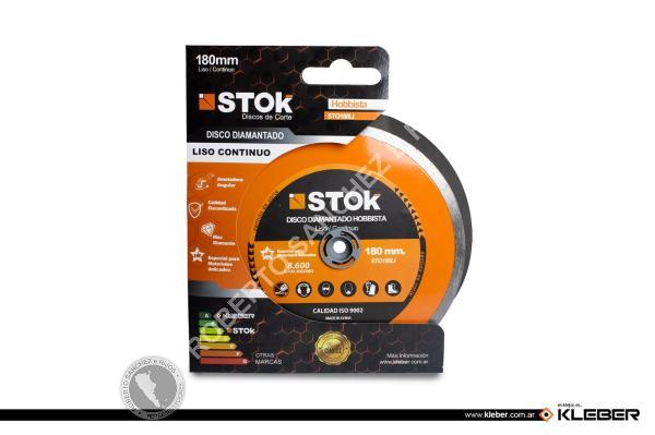 DISCO DIAMANTADO LISO 180 MM.STOK EJE DE 7/8" CON BUJE REDUCTOR A 5/8" (BULTO X 50 UNID)