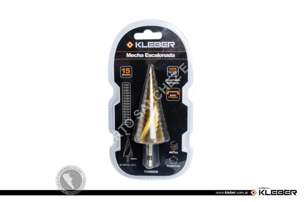 MECHA ESCALONADA DE ACERO RAPIDO HSS 4241 . 4MM-32MM BULTO X 100 UNI