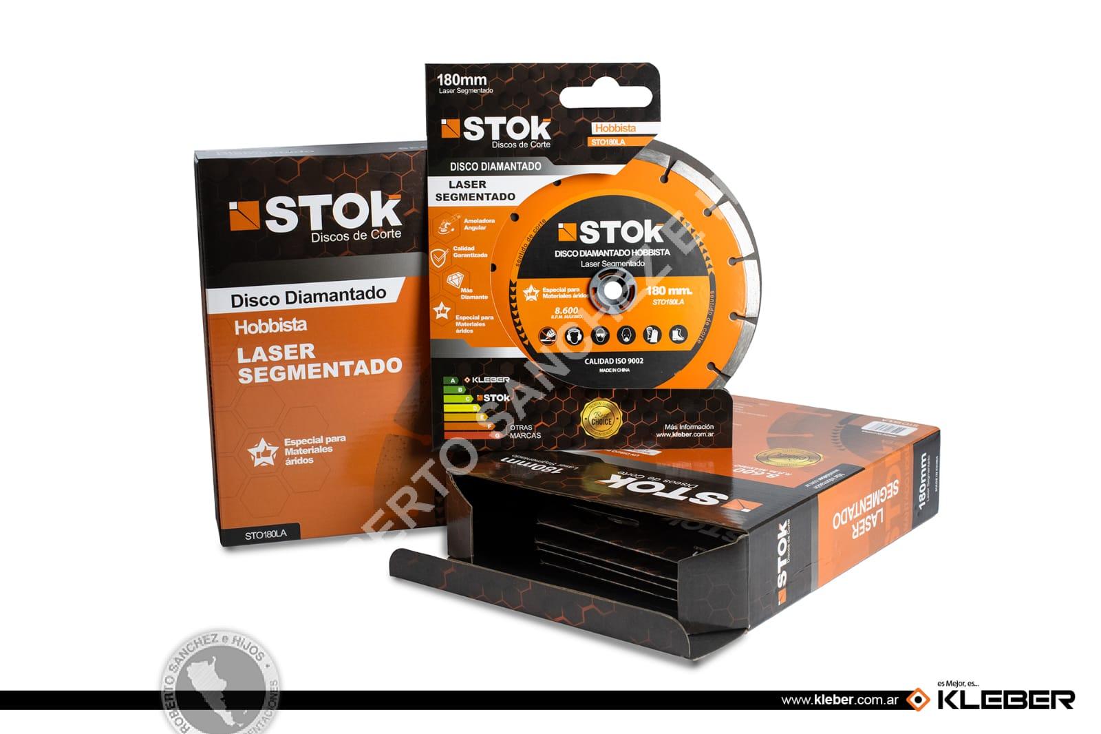 DISCO DIAMANTADO LASER 180 MM.STOK EJE DE 7/8" CON BUJE REDUCTOR A 5/8" (BULTO X 50 UNID)