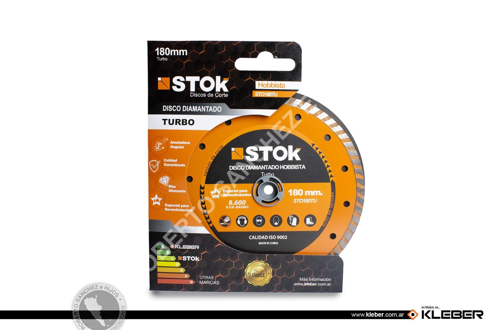 DISCO DIAMANTADO TURBO 180 MM. EJE DE 7/8" CON BUJE REDUCTOR A 5/8" (BULTO X 50 UNID)