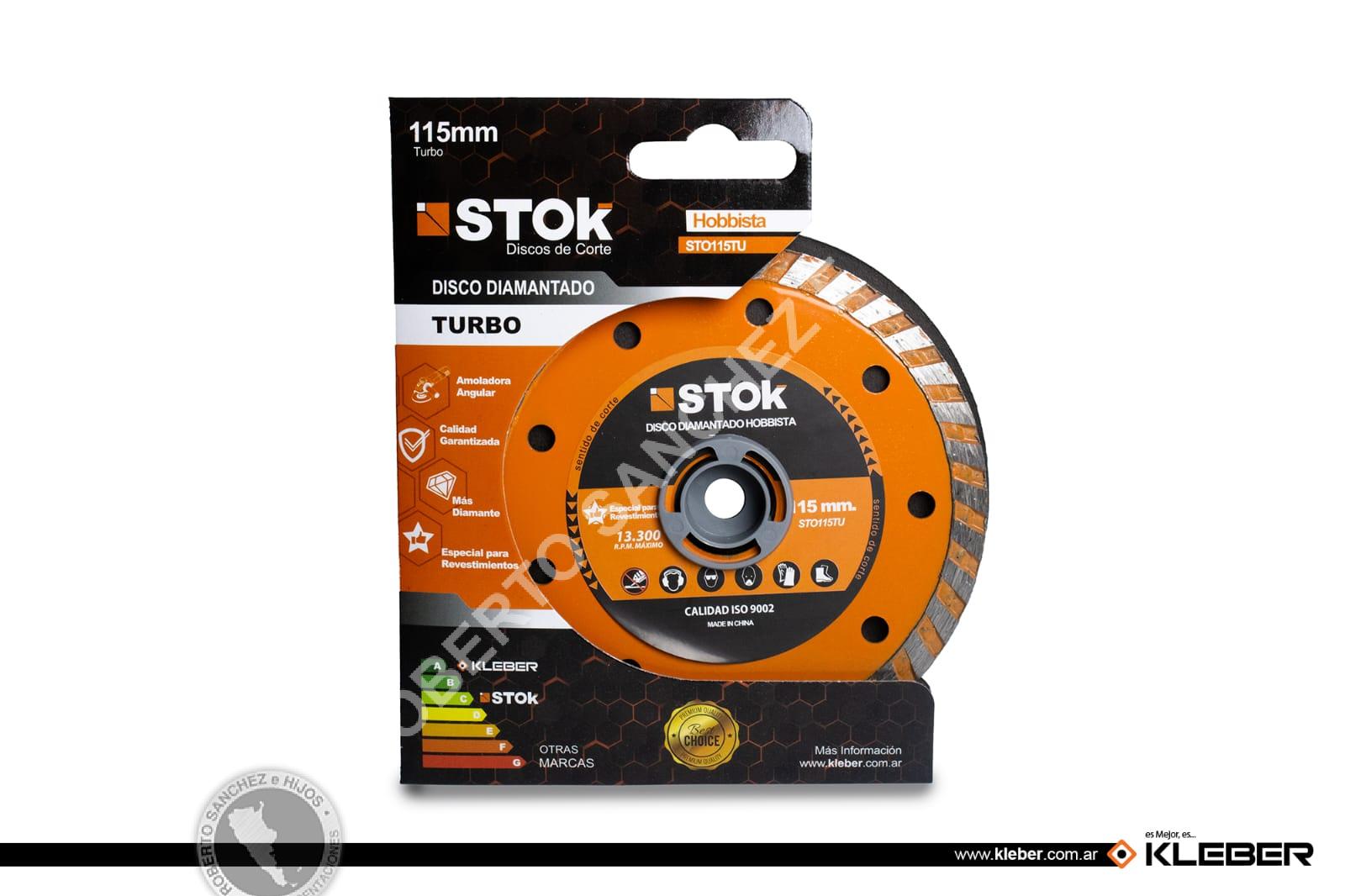 DISCO DIAMANTADO TURBO 115 MM.STOK EJE DE 7/8" CON BUJE REDUCTOR A 5/8" (BULTO X 100 UNID)