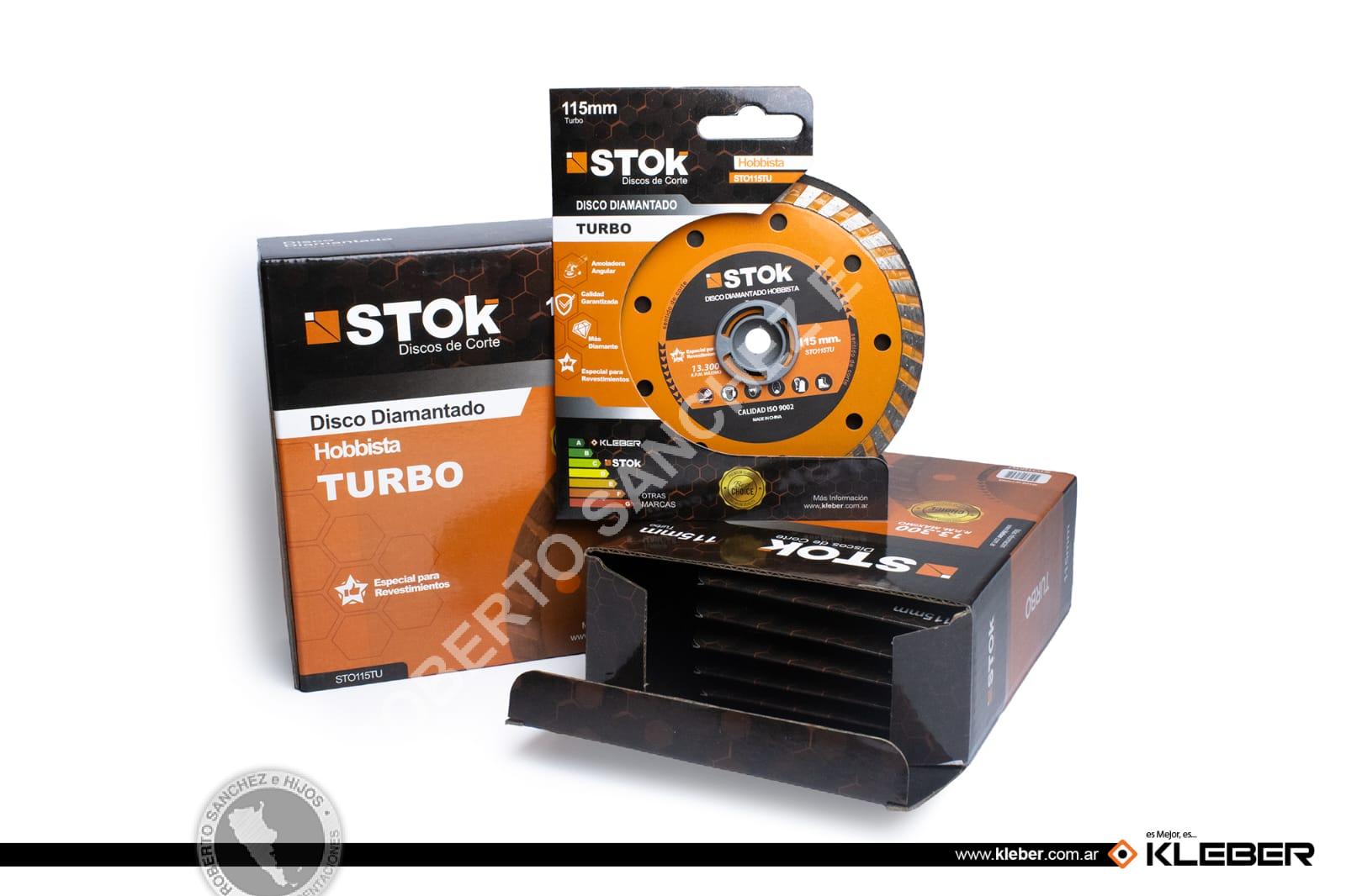 DISCO DIAMANTADO TURBO 115 MM.STOK EJE DE 7/8" CON BUJE REDUCTOR A 5/8" (BULTO X 100 UNID)